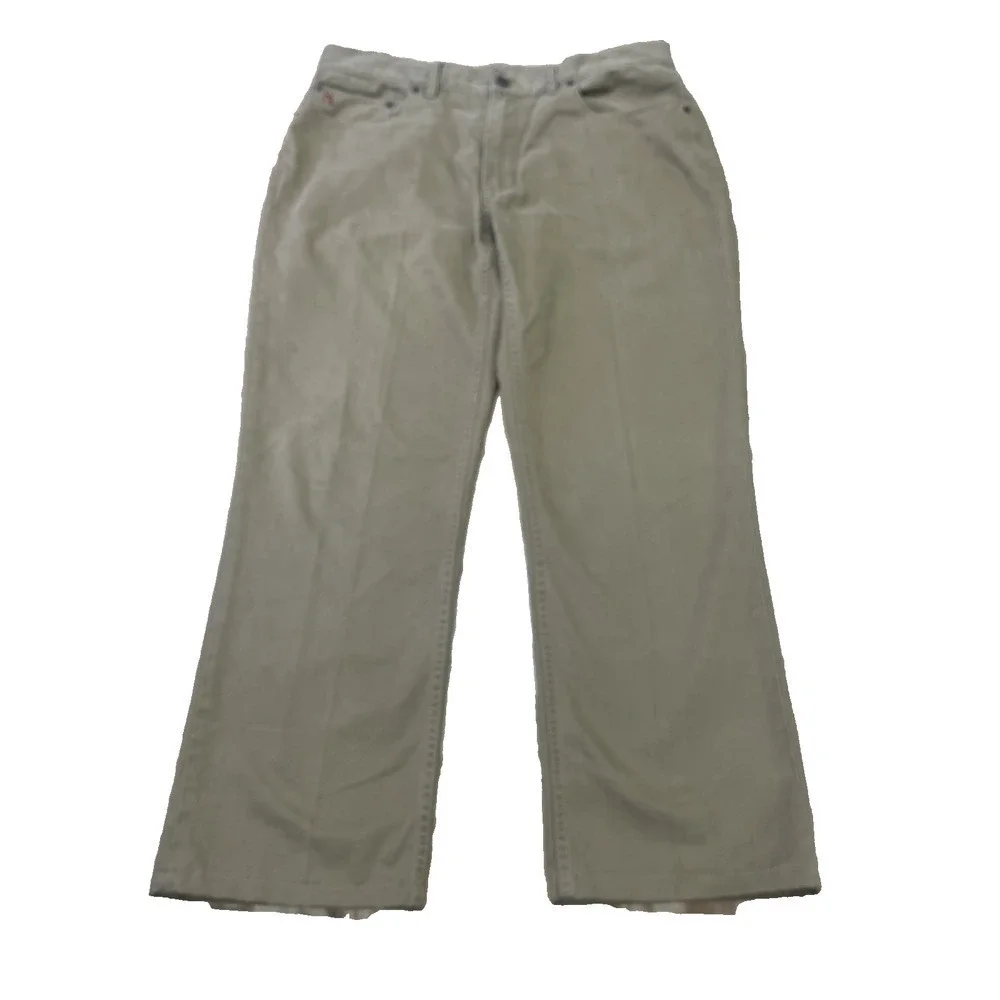 Polo Ralph Lauren 650 Straight Leg Pants Mens 36x32* Khaki Cotton Casual Preppy
